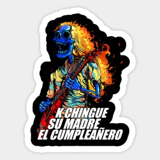 Skull Birthday Sticker